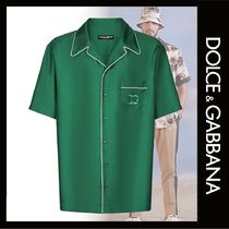 DOLCE&GABBANA DGエンブロイダリー シルクツイル シャツ