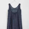 BAON ワンピース 【BAON】Namiko Denim Shirring Layered Pocket Ribbon Midi OP(16)