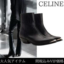 関税込★VIP価格【CELINE】レオン ジップドブーツ メタルトゥ