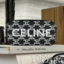 人気 CELINE セリーヌ ホリゾンタル ポーチ CELINEプリント入り