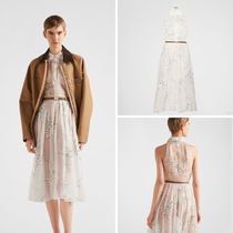 《送料無料》 PRADA Embroidered organza dress