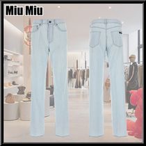 関送込! MIU MIU  ミッドライズ ストレート デニム ジーンズ