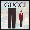 GUCCI スラックス 新作【GUCCI】エンブロイダリー付き ウール パンツ