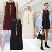 【24-25AW】ELISABETTA ネックレス付き ボクシー ミニドレス 3色