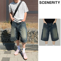 【SCENERITY】Rivet double knee Bermuda pants