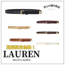 LAUREN RALPH LAUREN エンボス レザー SKINNY 1.5cm幅 細ベルト