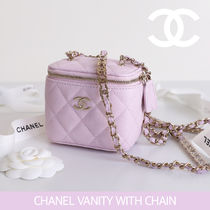 【CHANEL】シャネル ベニティ ミニ チェーン バッグ ピンク