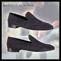 関税送料込み【Manolo Blahnik】Truro 洗練スエード ローファー