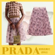 新作☆【PRADA】プリントナイロンスカート