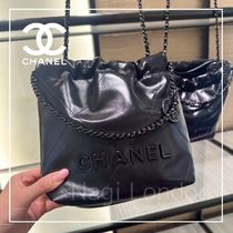 レア商品☆オールブラック CHANEL22  ミニショルダーバッグ