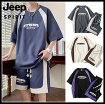 jeepTシャツストリートセットアップ半袖ショートパンツ