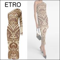 【ETRO】ワンショルダープリントミディドレス