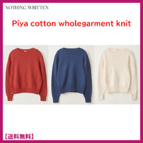 ★NOTHING WRITTEN★Piya cotton wholegarment knit★ニット★