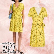 DVF★ラップ プリントワンピース