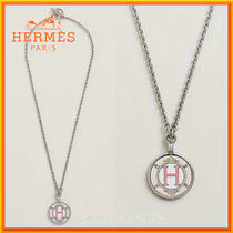 【エレガント】HERMES　メダイユ　ブラゾン PM Hロゴ ペンダント