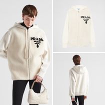 《送料無料》 PRADA Oversized cashmere  shearling sweatshirt