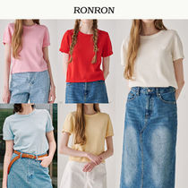 ★2024SS新作★RONRON★SCALLOP POINTED SHORT SLEEVE KNIT