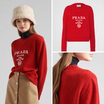 《送料無料》 PRADA Wool and cashmere crew-neck sweater