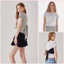 【RONRON】KNOT BUSTIER 2 WAY SHORT SLEEVE T SHIRT3色★送料込