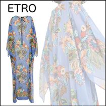 【ETRO】プリントビーチカバーアップ ブルー