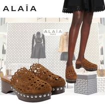 【ALAIA】Vienne スエード スリッポン ブラウン