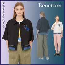 ◆Benetton(ベネトン)柔らかい リネン 混紡 ブラウス