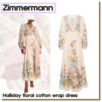 ■Zimmermann ハリデイ フローラル コットン ラップ ドレス