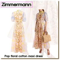 ■Zimmermann ポップ フローラル コットン マキシ ドレス