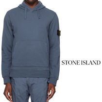 関税込【STONE ISLAND】フレンチテリー ロゴ フーディ ブルー