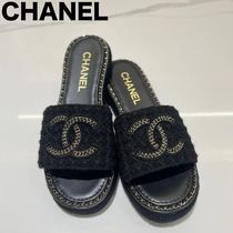 《エレガント》CHANEL ミュール チェーン CCロゴ