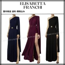 【ELISABETTA FRANCHI】新作！プリーツ ワンショルダー ドレス