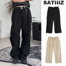 【SATIIIZ】Kilien Pintuck Wide Cotton Pants