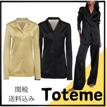 関税・送料込み【TOTEME】サテン　シャツ