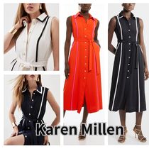 【Karen Millen】テーラード ノースリーブ シャツドレス