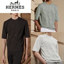 【人気★オシャレ】HERMES Selles en Fragments コットンTシャツ