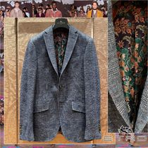 ETRO コットン シルク アルパカ チェック テーラードジャケット