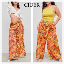 Cider◆シフォン フローラル ワイドパンツ【送料込み】