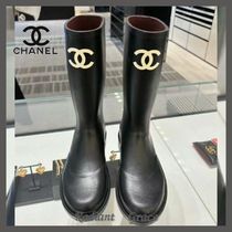 《シャネル好きにはたまらない☆》CHANEL CC ロゴ レインブーツ