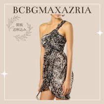 SALE!【BCBG MAXAZRIA】ワンショルダー アニマル　シルクドレス