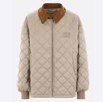 MIU MIU LOGO PATCH QUILTED NYLON JACKET☆国内発/関税込