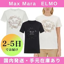 関税送料込! Max mara Elmo ビジュー コットンジャージー Tshirt