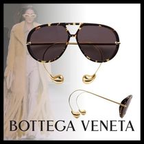 新作【Bottega Veneta】ドロップ パイロット サングラス、ハバナ