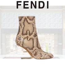 アウトレット【FENDI】ファースト レザー アンクルブーツ PYTHON