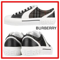 ★人気★【BURBERRY】★コットン メッシュ＆レザー スニーカー★