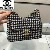 【千鳥格子柄がお洒落すぎる♪】CHANEL★トップハンドルバッグ