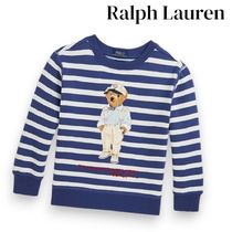 【Ralph Lauren】ストライプ ポロベア フリーススウェットシャツ