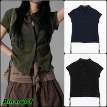 【Binary01】Chloe Shirring Check Shirt