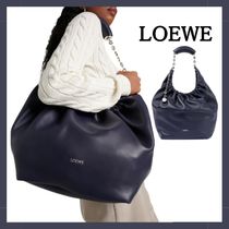 【LOEWE】スクイーズ ミディアム ブルーレザー ショルダーバッグ