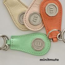 minitmute(ミニミュート) キーホルダー・キーリング カラー豊富 韓国おしゃれ【minitmute】M SILVER LOGO KEYRING