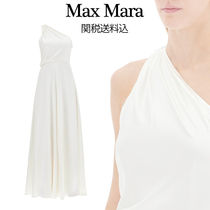 【Max Mara】マキシワンショルダーシルクサテンドレス